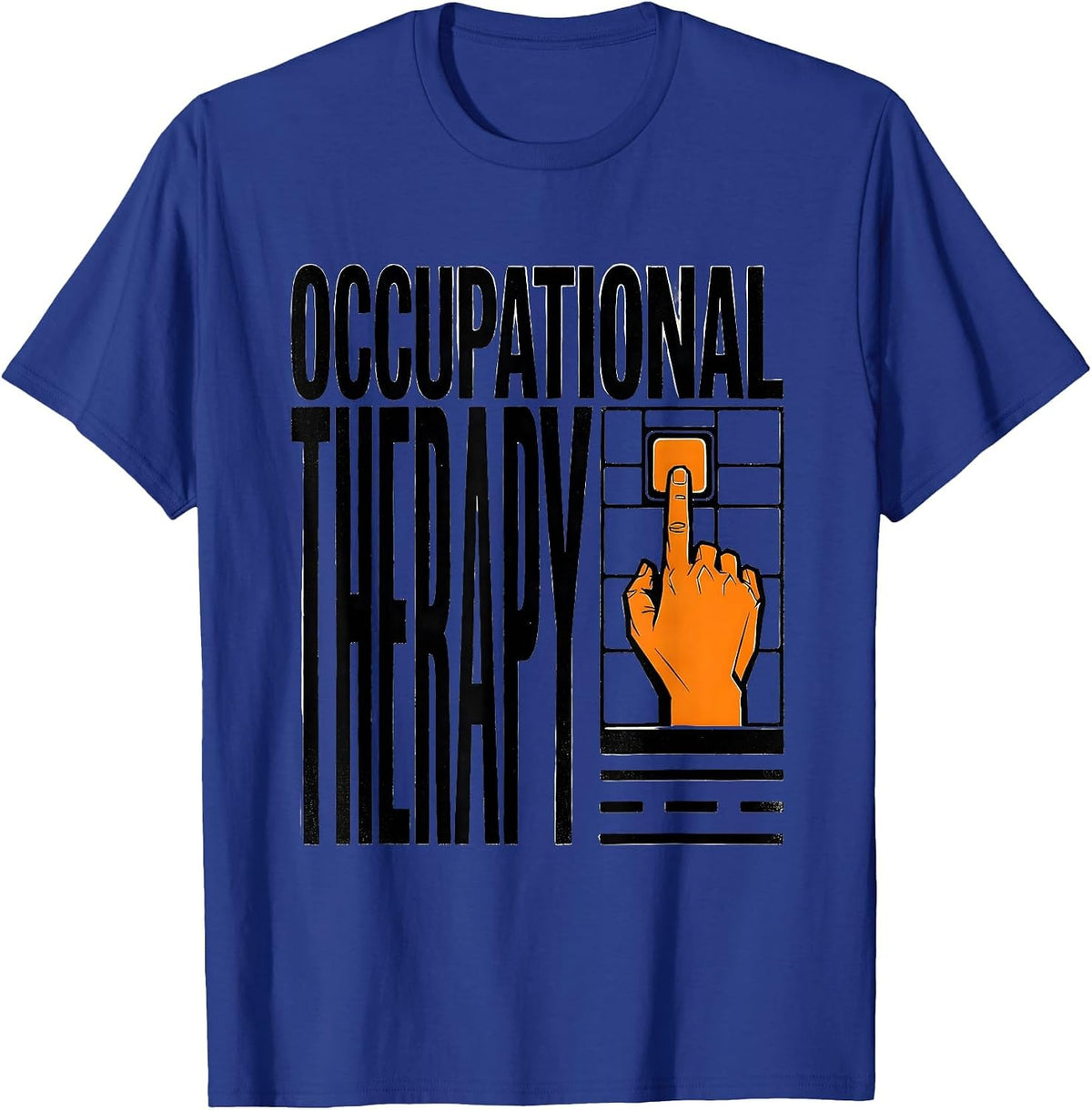 Occupational Therapy Stencil Graphic OT Therapist Gift T-Shirt - Royal Blue