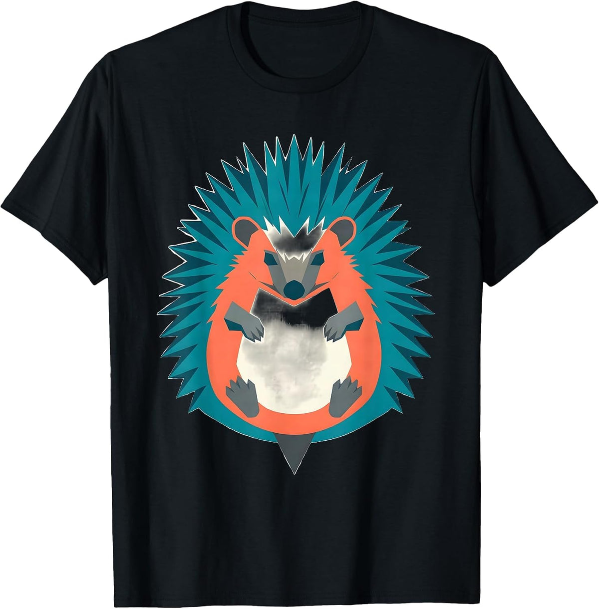 Men's Hedgehog Body Costume Funny Halloween Animal T-Shirt - Black