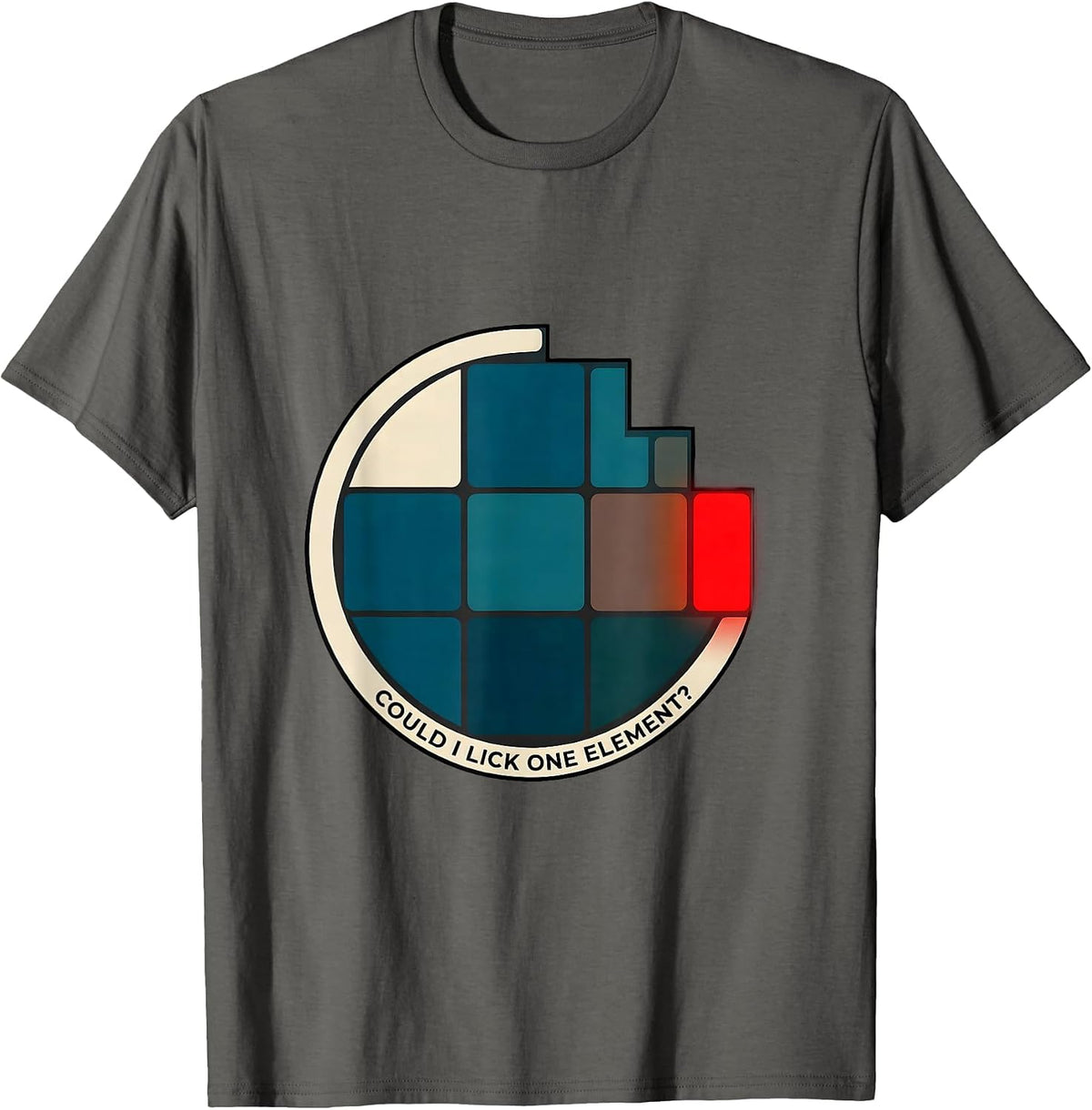 Men's Could I Lick One Element Funny Periodic Table Chemistry T-Shirt - Asphalt Grey