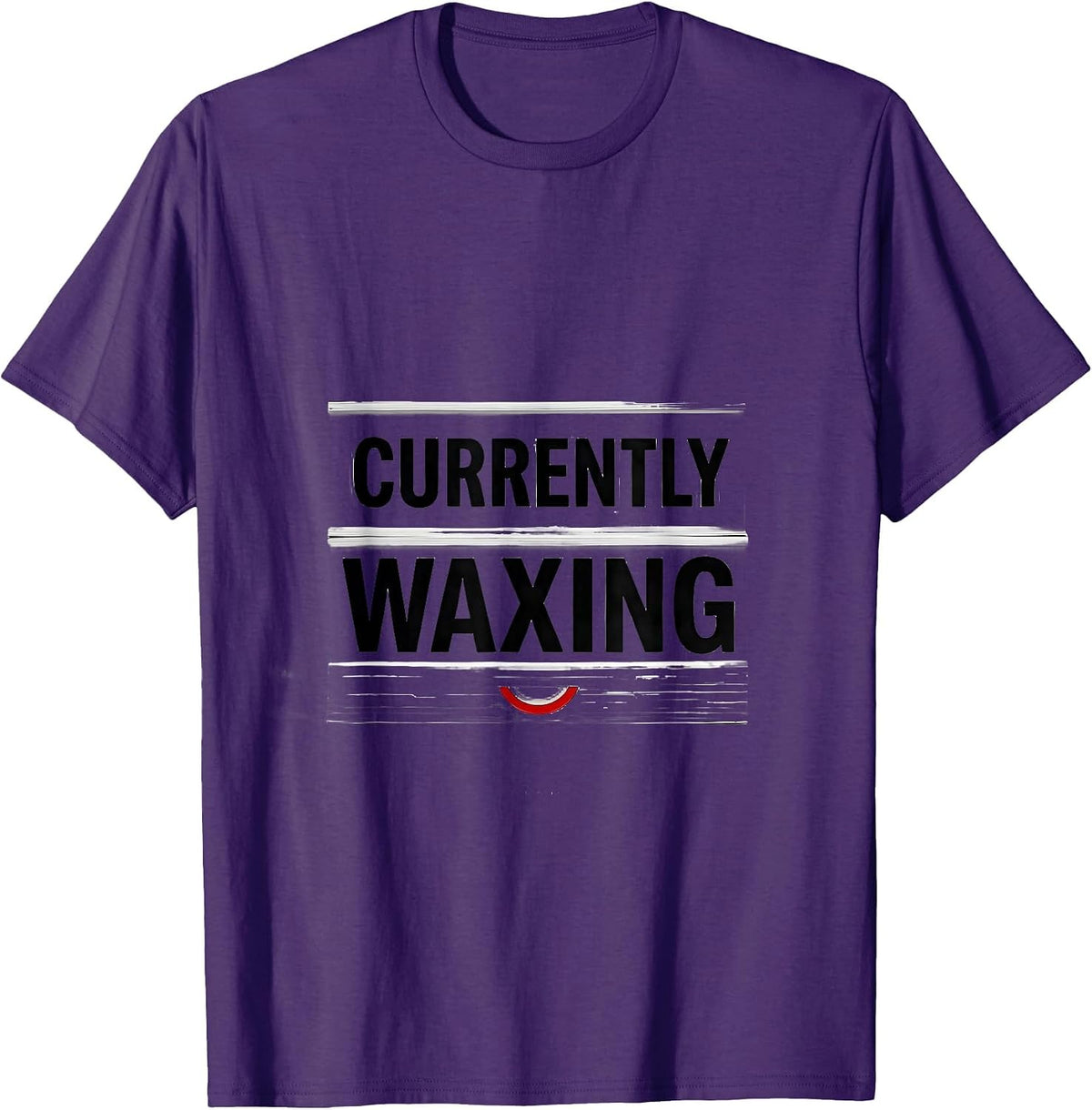 Men's Currently Waxing Minimalist Moon Phase Astronomy Celestial T-Shirt - Purple