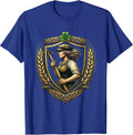Irish Woman Farmer Plow Illustration T-Shirt - Royal Blue