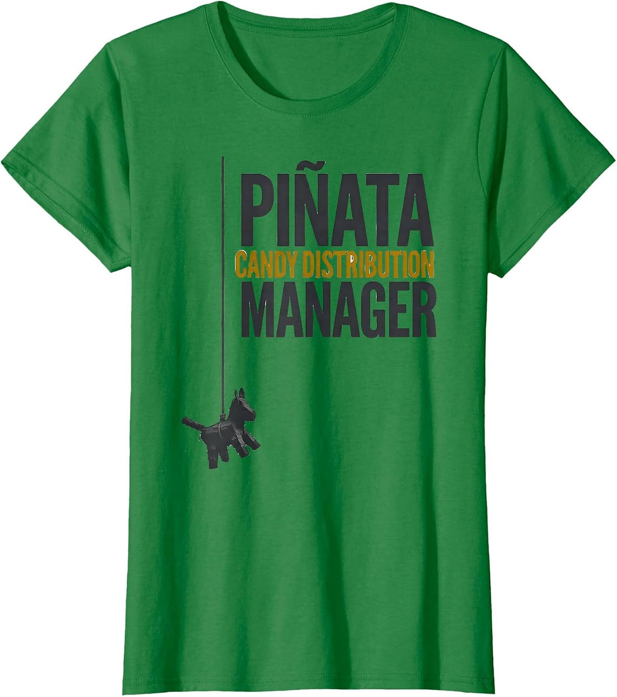 Piñata Candy Distribution Manager Funny Cinco De Mayo Party T-Shirt - Kelly Green