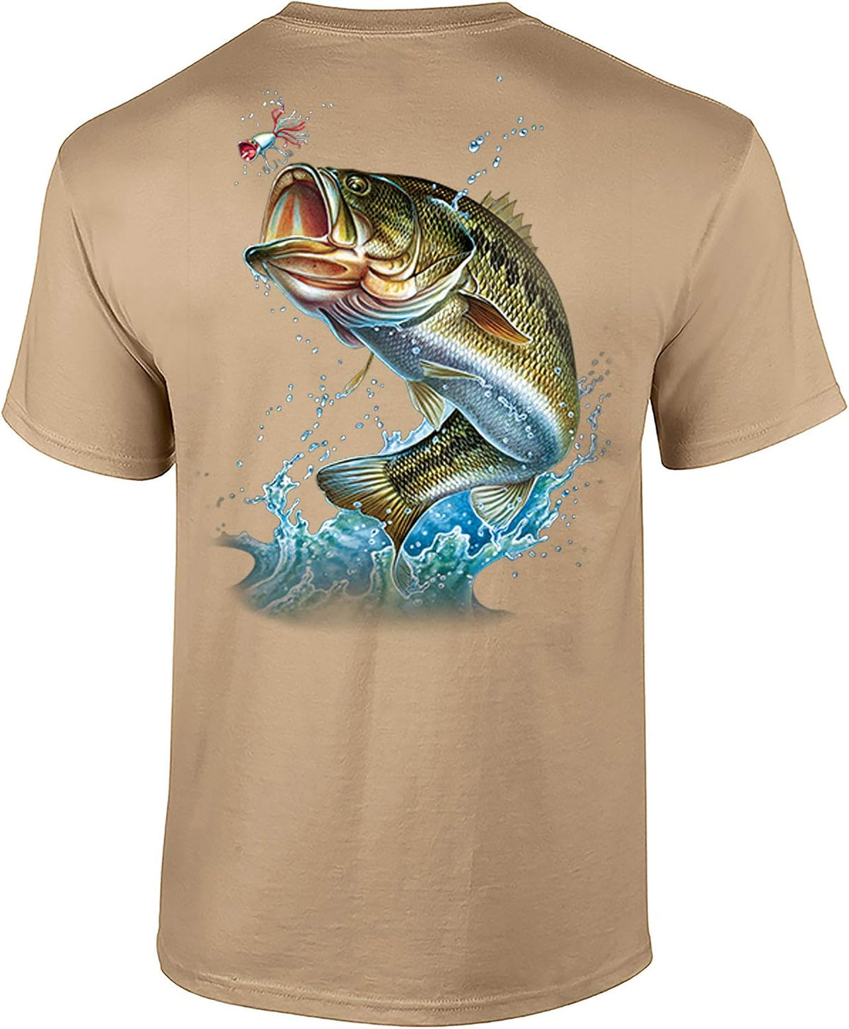 Trenz Shirt Co. Action Bass Fishing Tee - Tan