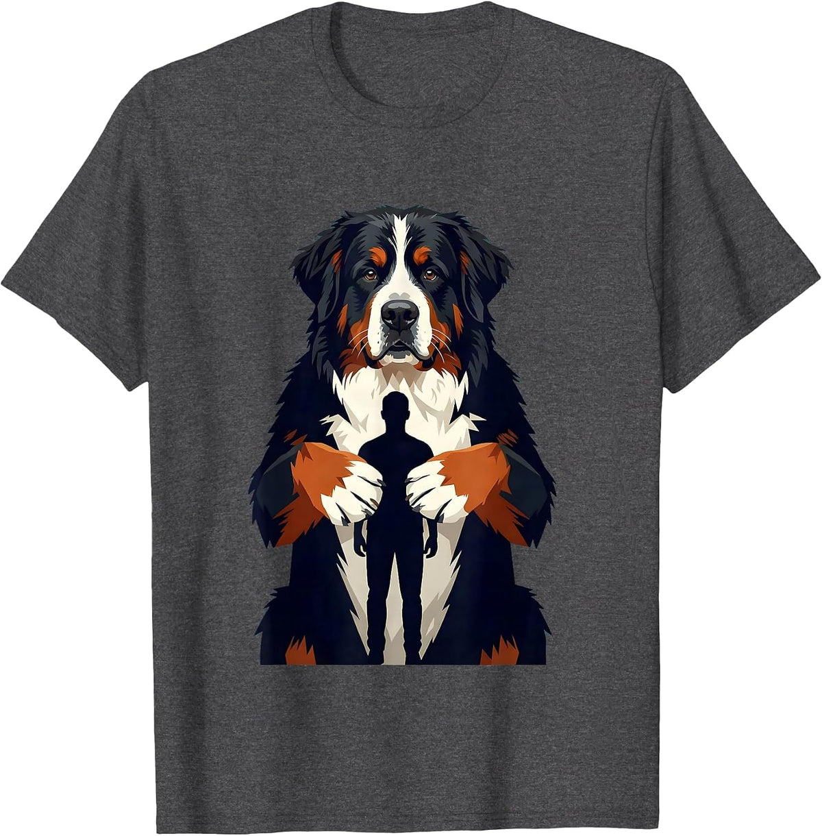 Bernese Mountain Dog Owner Humor Pride Sign Painter Showcard T-Shirt - Dark Heather Grey