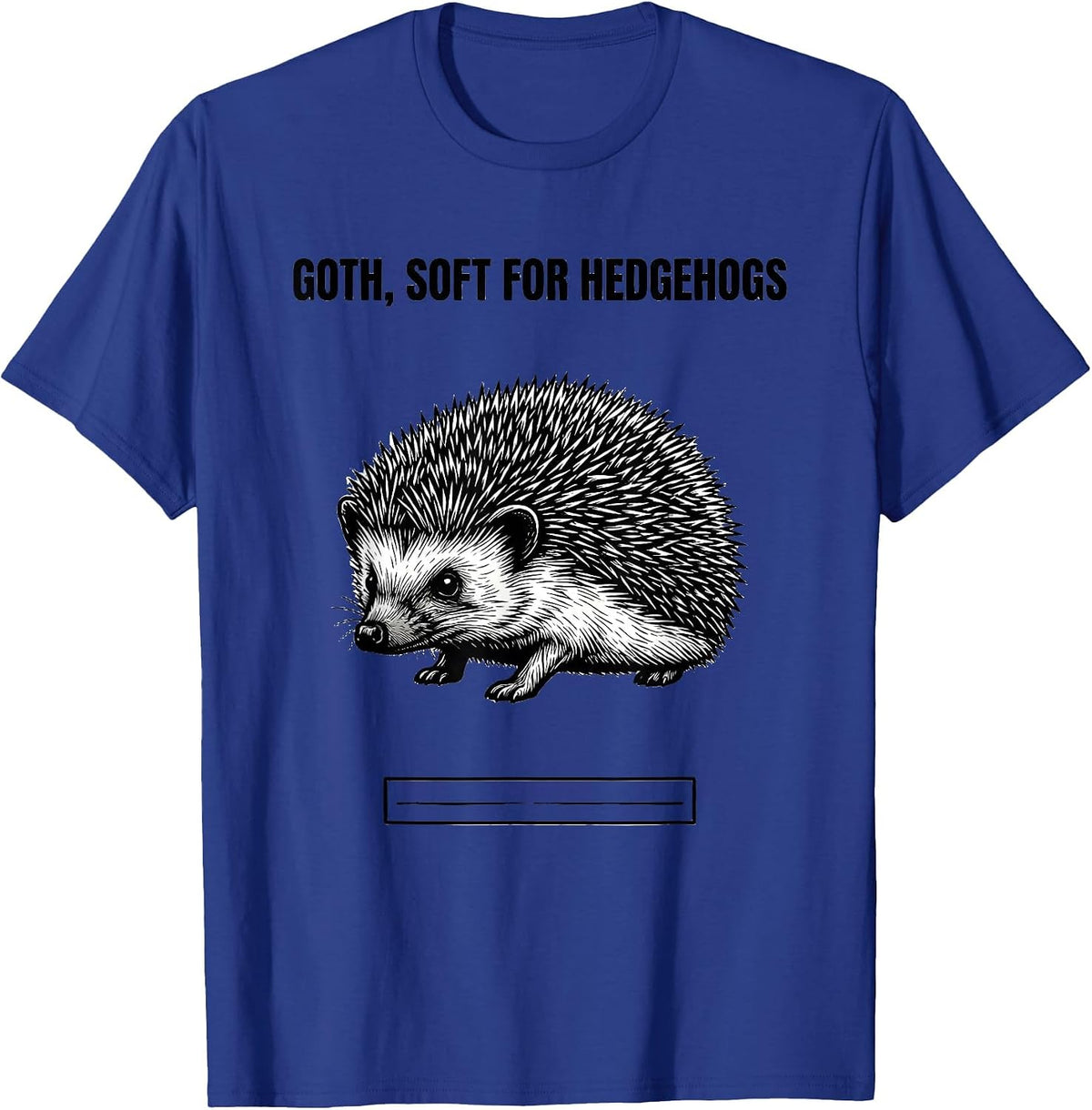 Goth Soft For Hedgehogs Line Art Y2K Alt Grunge T-Shirt - Royal Blue