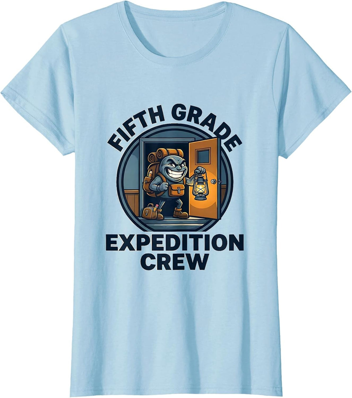 Fifth Grade Expedition Crew Back to School Teacher Student T-Shirt - Baby Blue