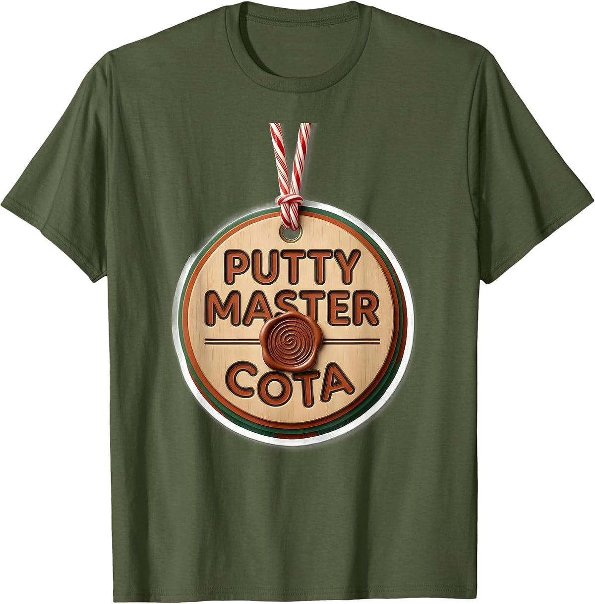 Men's Putty Master, COTA Occupational Therapist Christmas Holiday T-Shirt - Olive Green