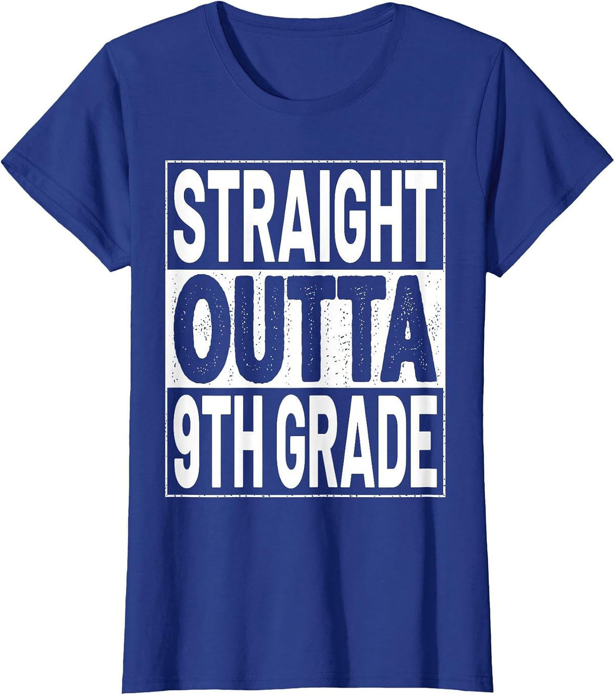 Straight Outta 9th Grade Graduation Ninth Grade Graduate T-Shirt - Royal Blue