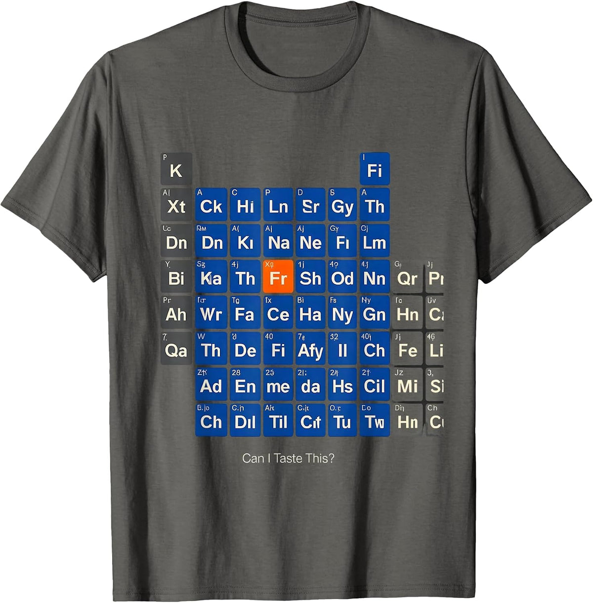 Men's Can I Taste This Funny Periodic Table Science Teacher Gift T-Shirt - Asphalt Grey