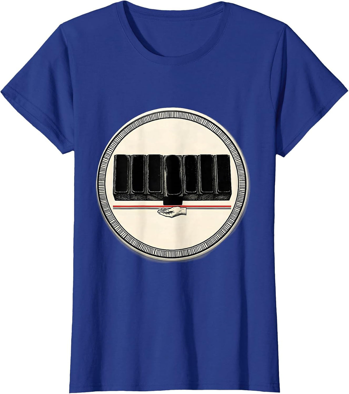 Women's Abstract Dyslexia Awareness Badge T-Shirt - Royal Blue