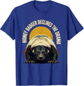 Honey Badger Declines The Drama Funny Animal Lover Humor T-Shirt - Royal Blue