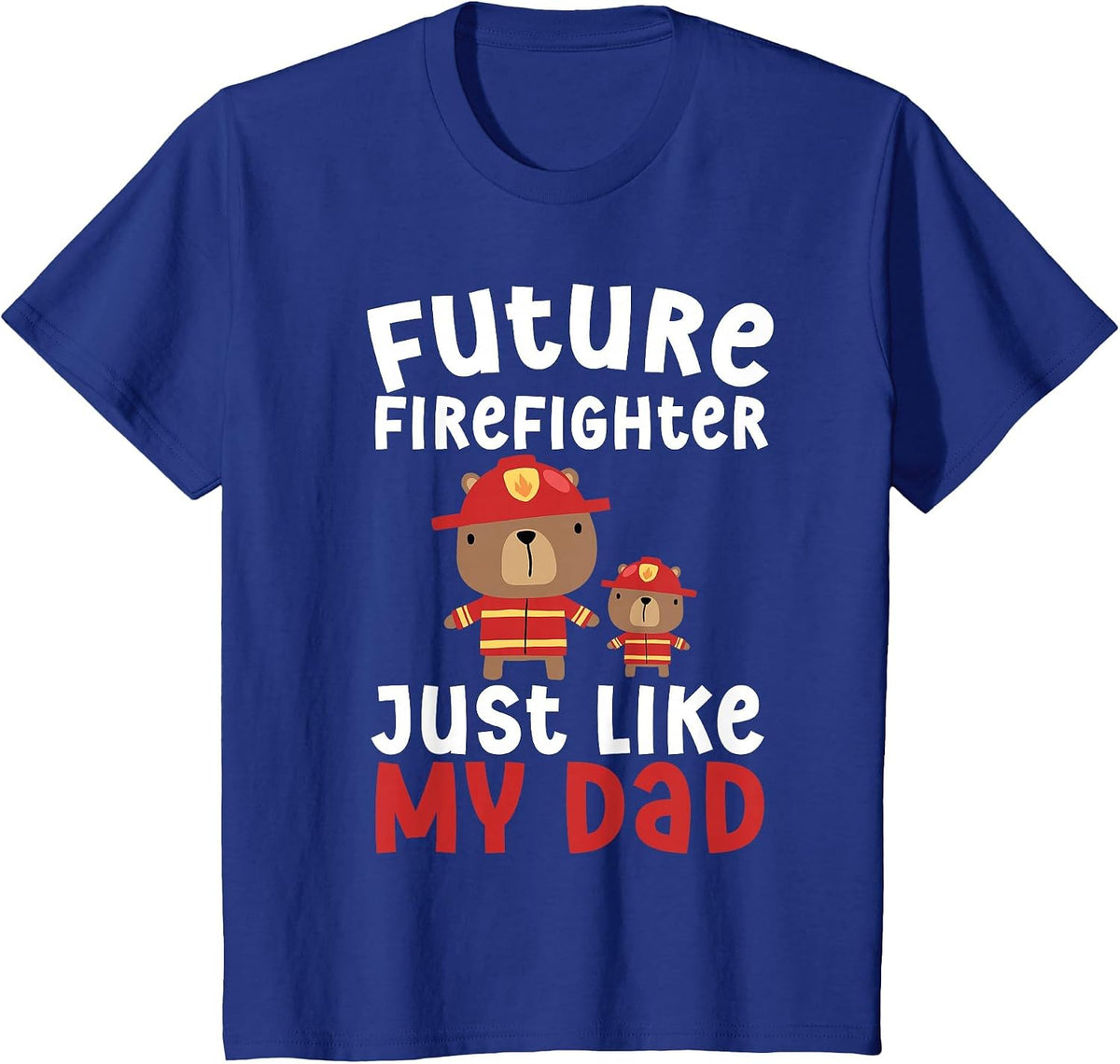 Future Firefighter Firefighting Boy Future Fireman Kids T-Shirt - Royal Blue