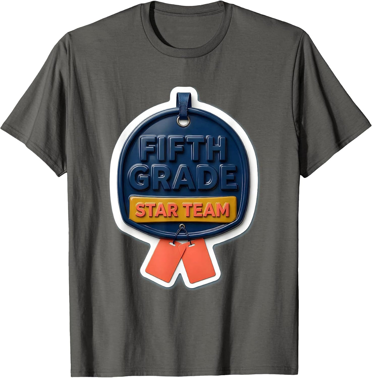 Fifth Grade Star Team Funny Teacher Back To School Pride T-Shirt - Asphalt Grey
