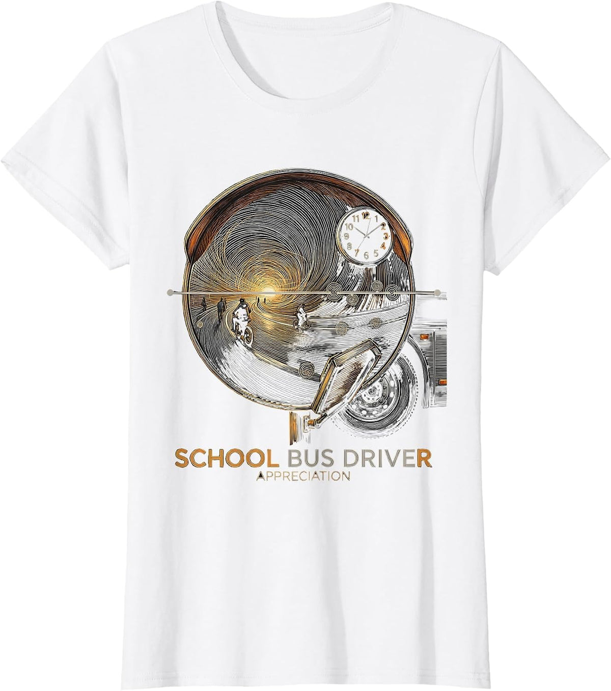 Women's School Bus Driver Appreciation Gift Back To School T-Shirt - White