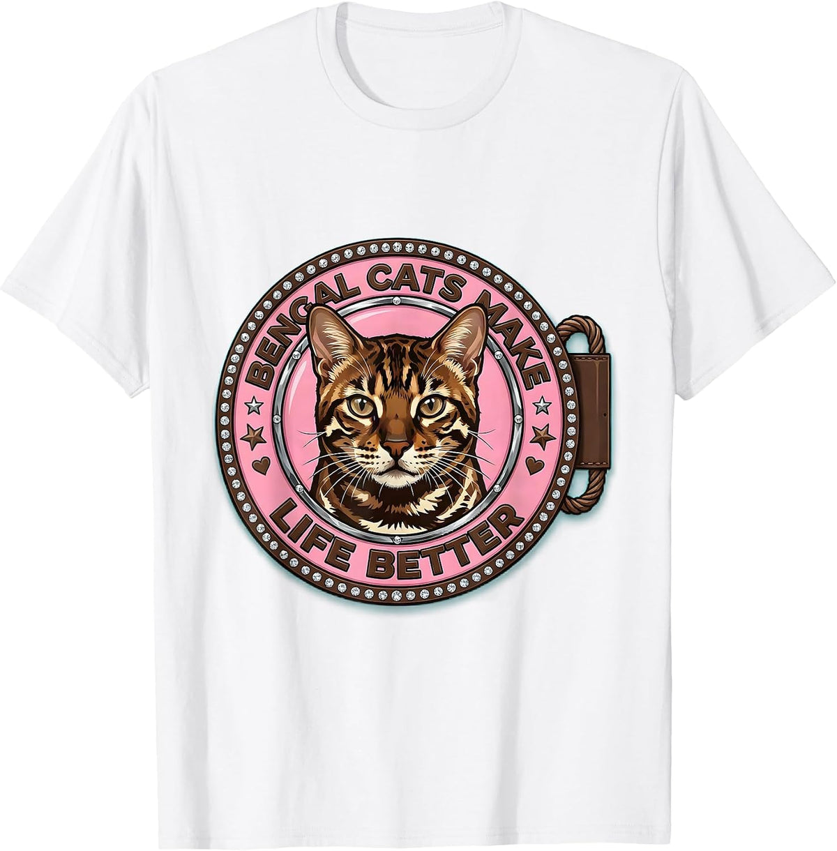 Men's Bengal Cats Make Life Better Cat Lover Design T-Shirt - White