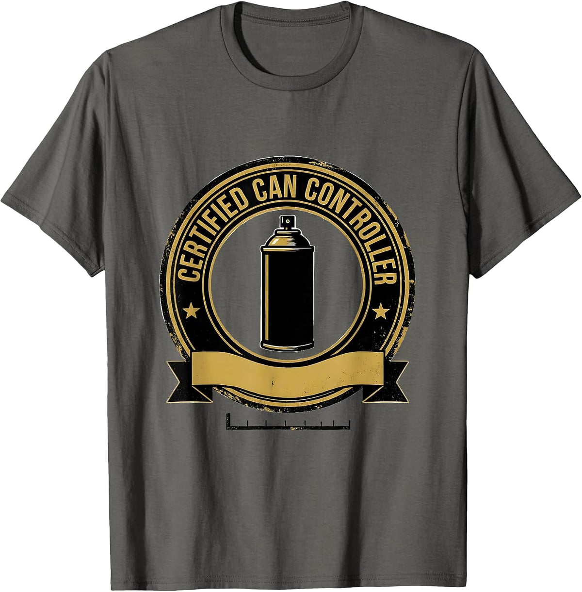 Men's Certified Can Controller Retro 90s Hip Hop Nostalgia T-Shirt - Asphalt Grey