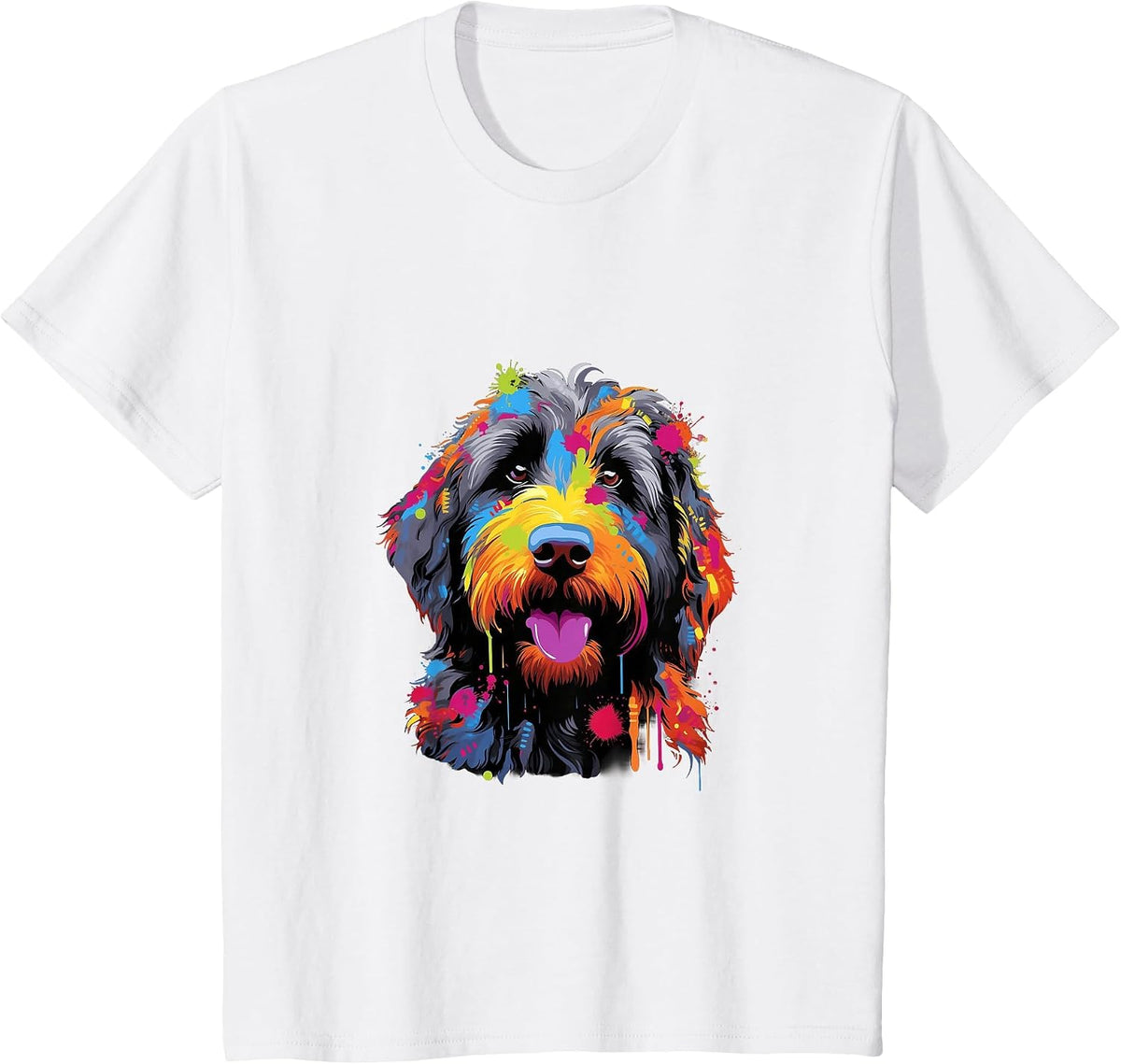Labradoodle Pop Art I Dog Lover I Splash Art Labradoodle T-Shirt - White