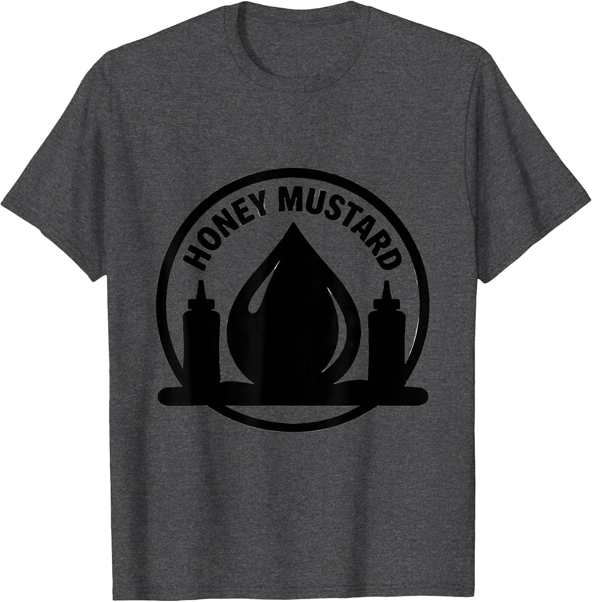 Honey Mustard Halloween Condiment Group Costume Matching T-Shirt - Dark Heather Grey
