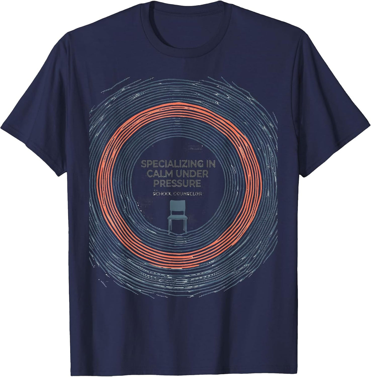 Specializing In Calm Under Pressure — School Counselor T-Shirt - Navy Blue