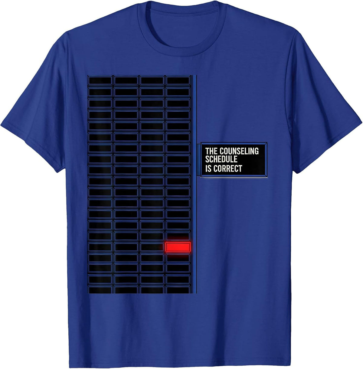 Men's The Counseling Schedule Is Correct Groovy School Counselor T-Shirt - Royal Blue