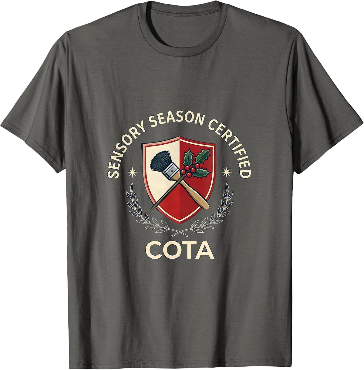 Men's Sensory Season Certified, COTA Occupational Therapist T-Shirt - Asphalt Grey