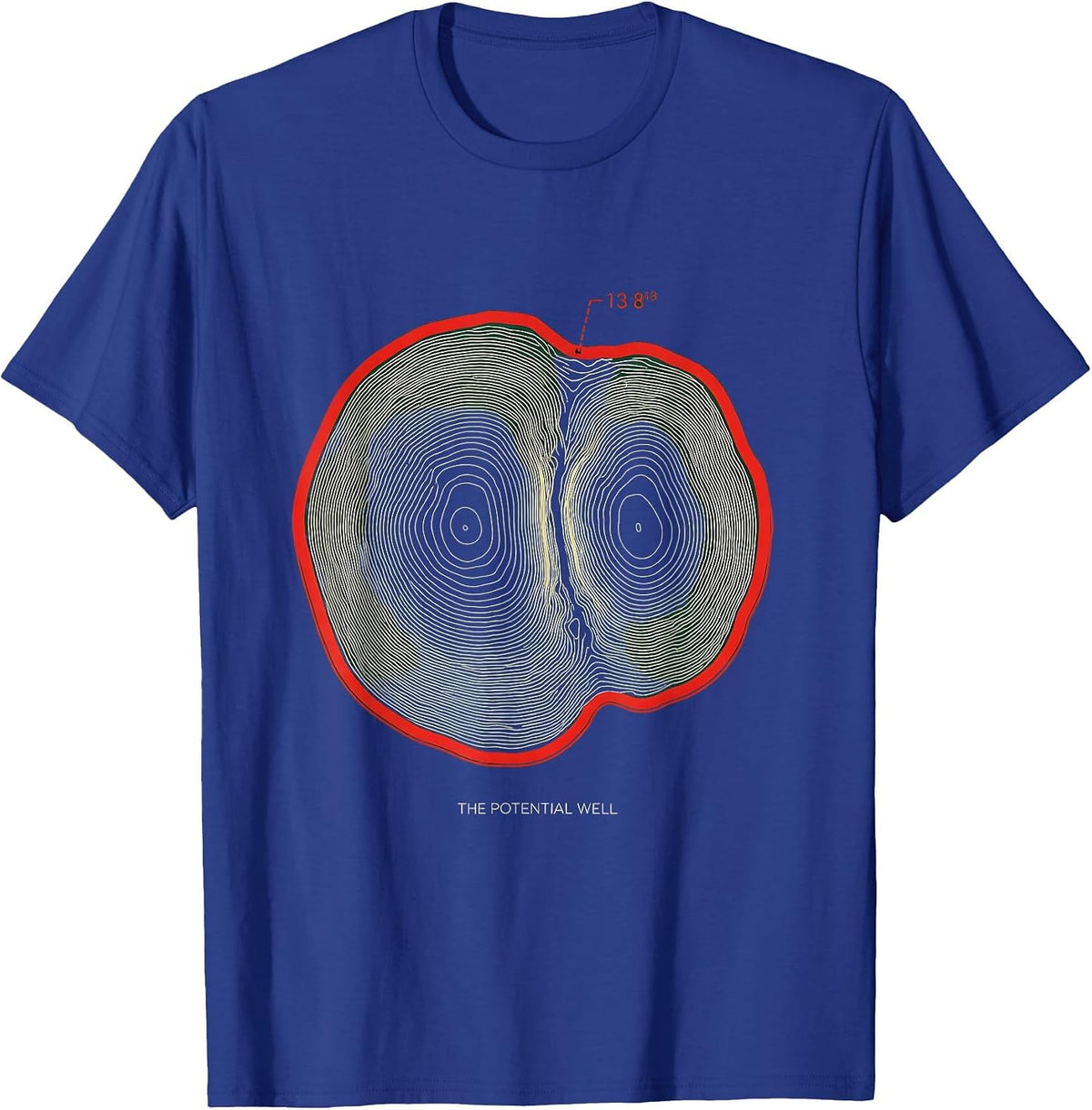 The Potential Well Quantum Physics Science Enthusiast Nerdy T-Shirt - Royal Blue