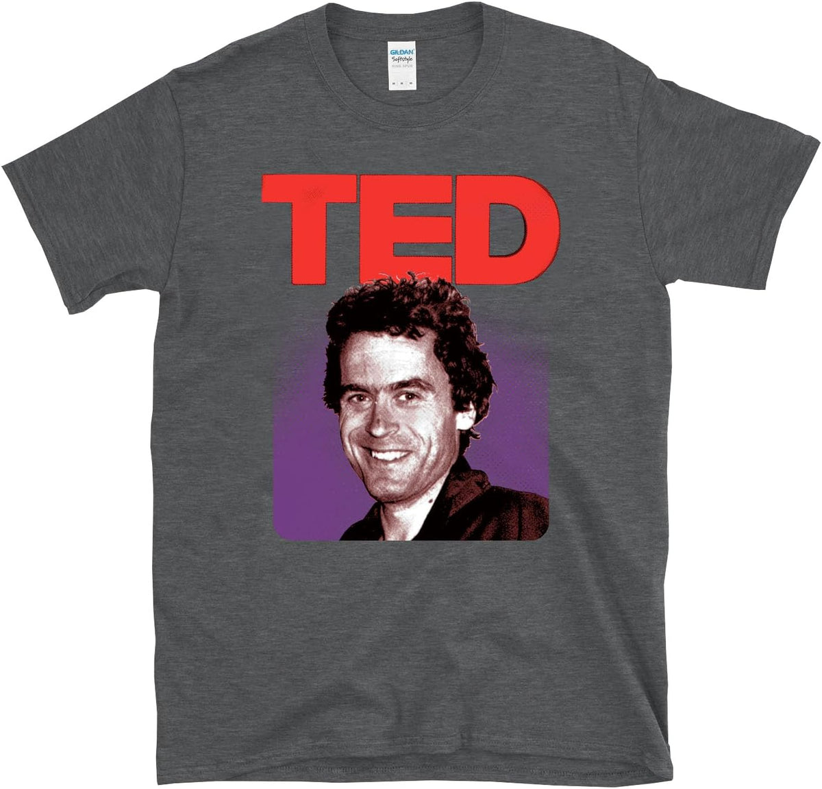 TED - Serial Killer True Crime Mug Shot - T-Shirt - Dark Heather