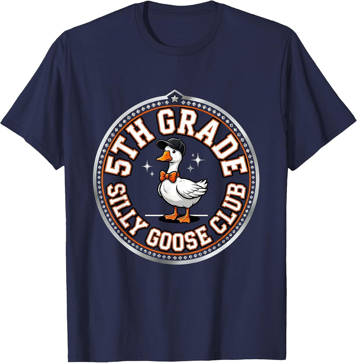 5th Grade Silly Goose Club Funny Teacher Back To School T-Shirt - Navy Blue