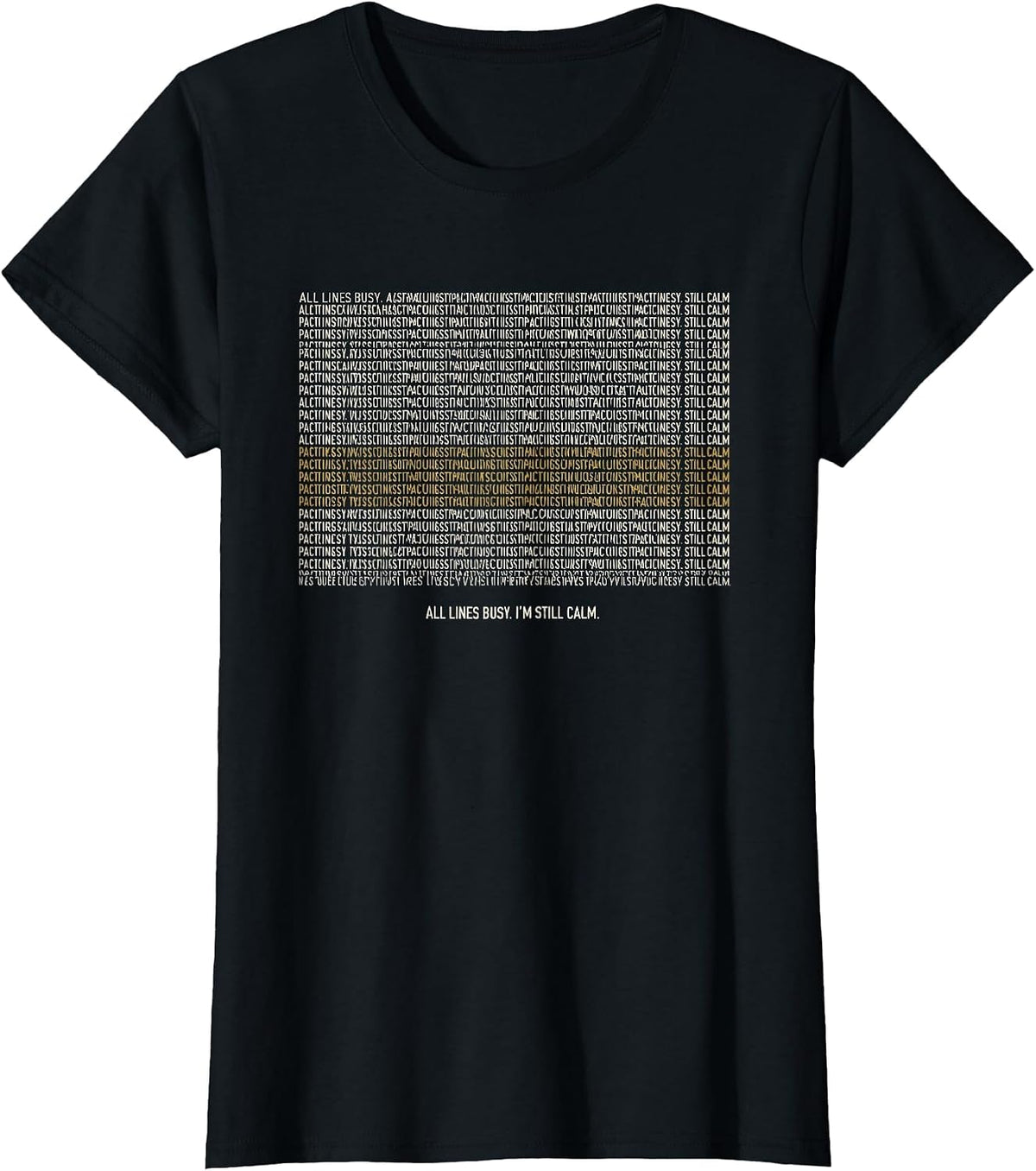 All Lines Busy I'm Still Calm Thin Line 911 Dispatcher T-Shirt - Black