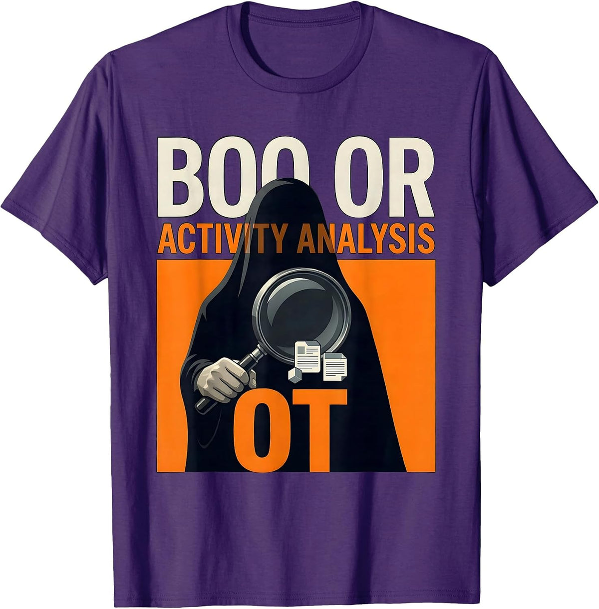 Men's Boo Or Activity Analysis OT Funny Occupational Therapy T-Shirt - Purple