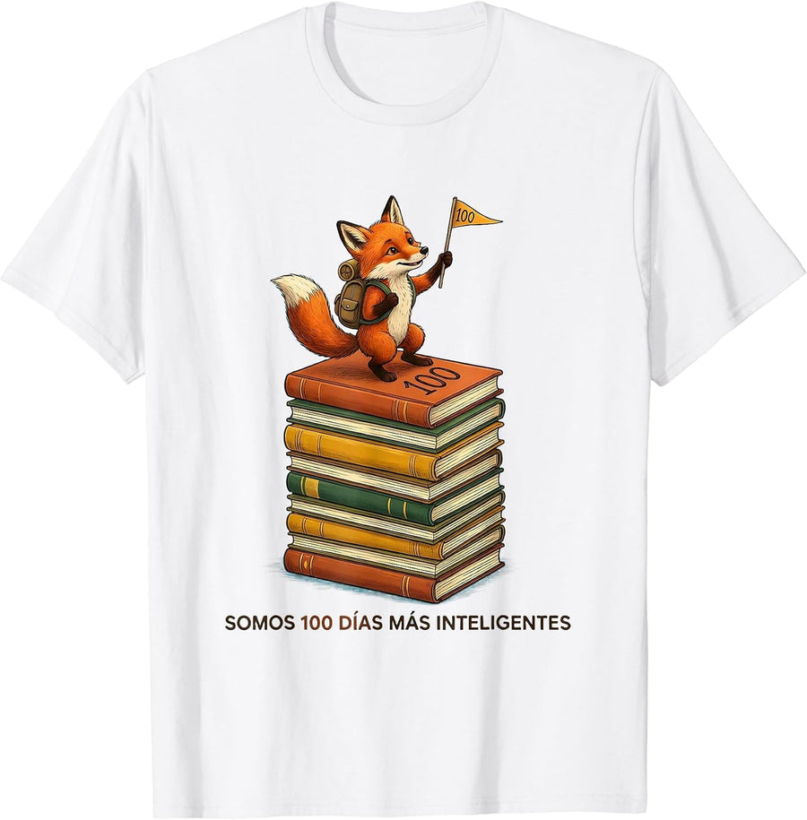 Somos 100 Días Más Inteligentes Spanish Teacher 100th Day T-Shirt - White