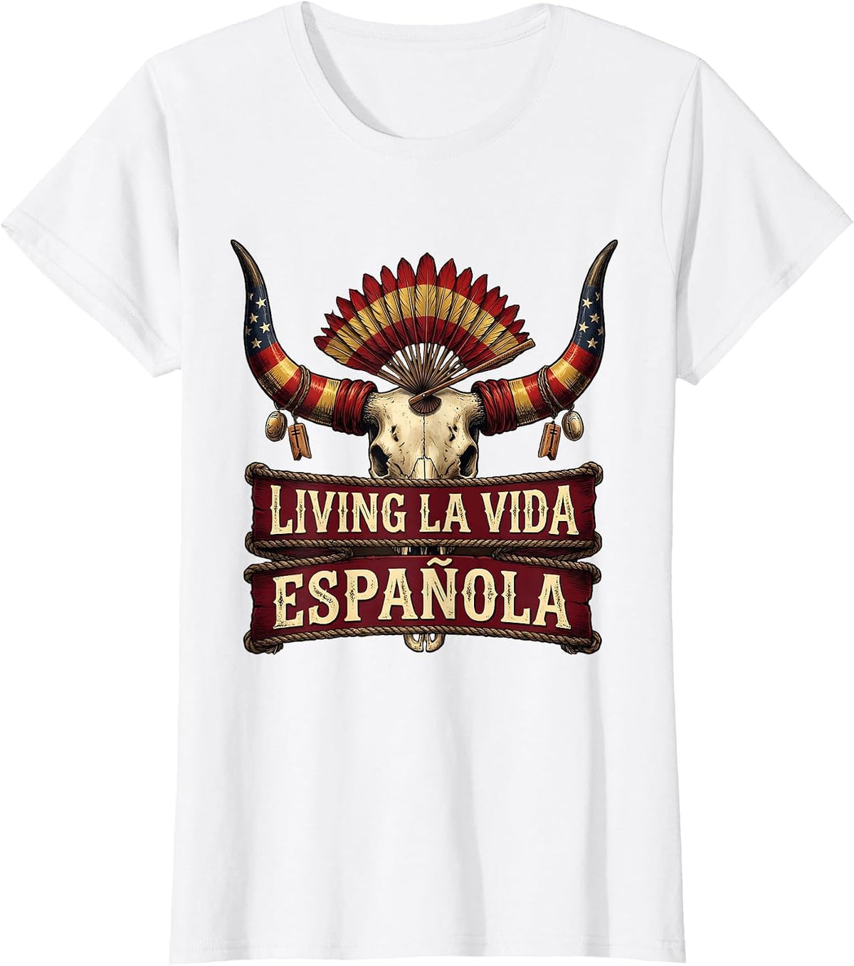 Living La Vida Espanola Spanish Teacher Design T-Shirt - White