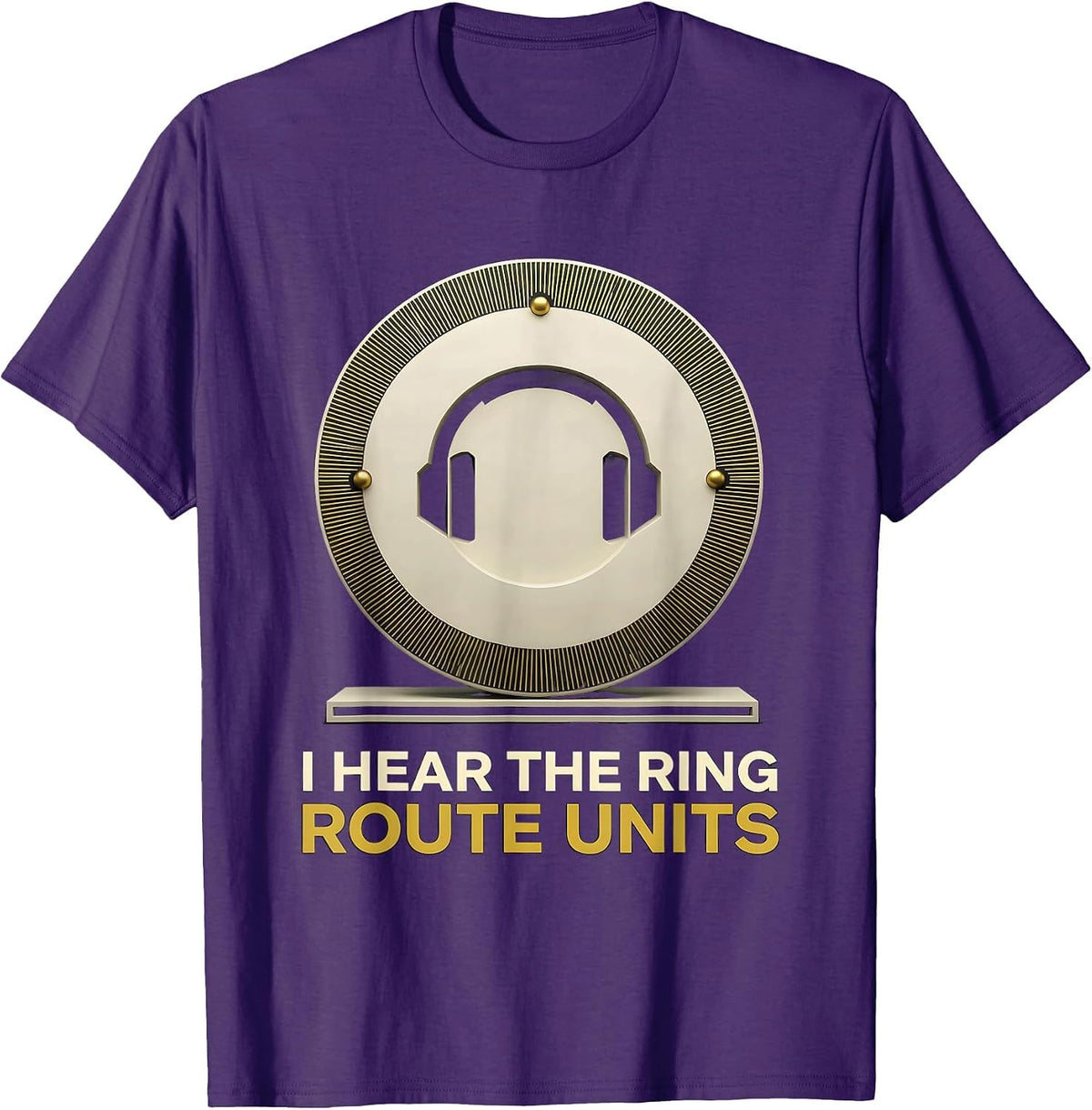 I Hear The Ring, Route Units Geometric 911 Dispatcher T-Shirt - Purple