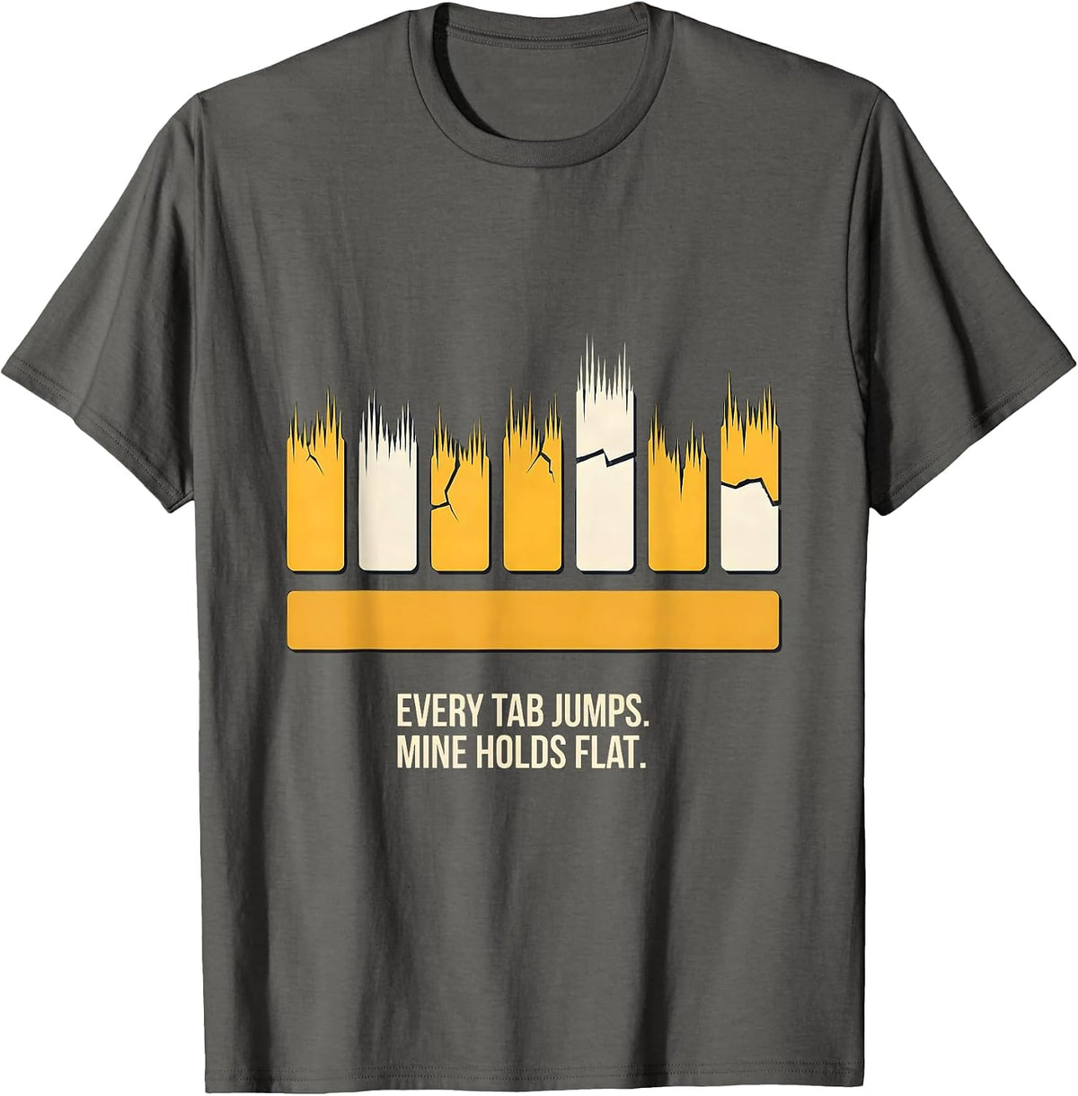 Men's Every Tab Jumps Mine Holds Flat 911 Dispatcher Thin Line T-Shirt - Asphalt Grey