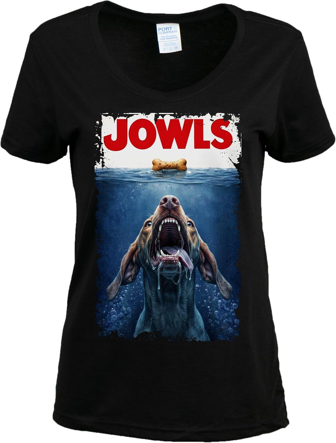 Jowls Funny Dog Owner Humor Tee Shirt, Dog Mom Novelty Joke V-Neck T-Shirt for Women - Vizsla