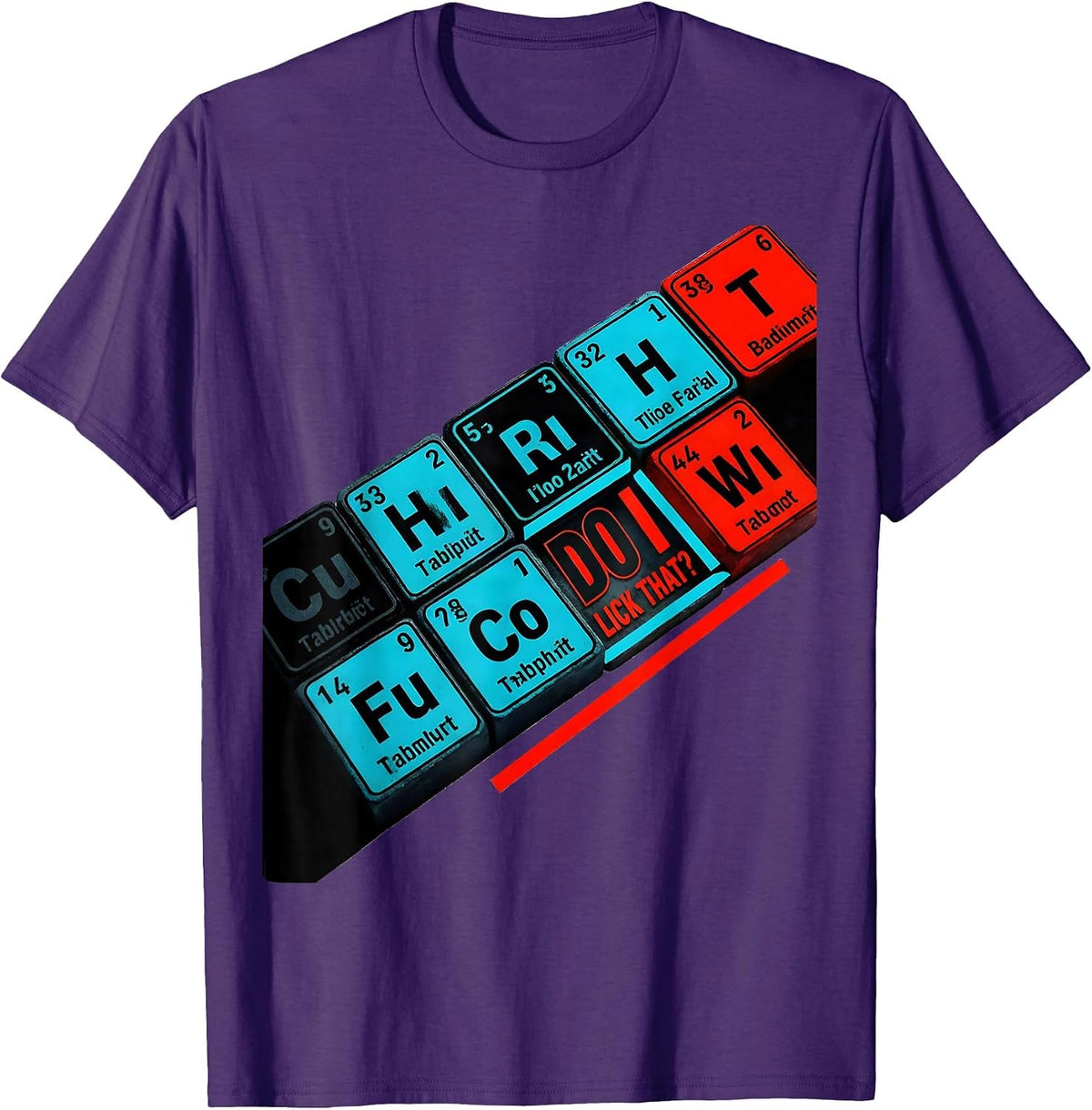 Do I Lick That Funny Periodic Table Science Teacher Gift T-Shirt - Purple