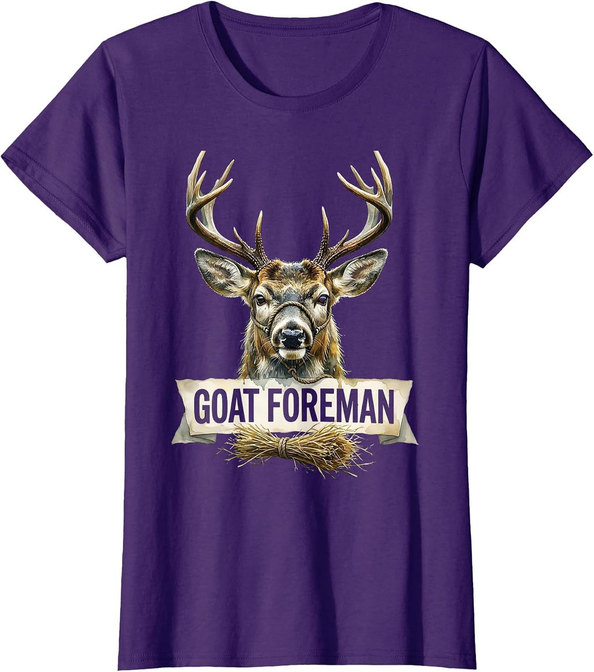 Women's Goat Foreman Funny Goat Farmer Rancher Gift T-Shirt - Purple