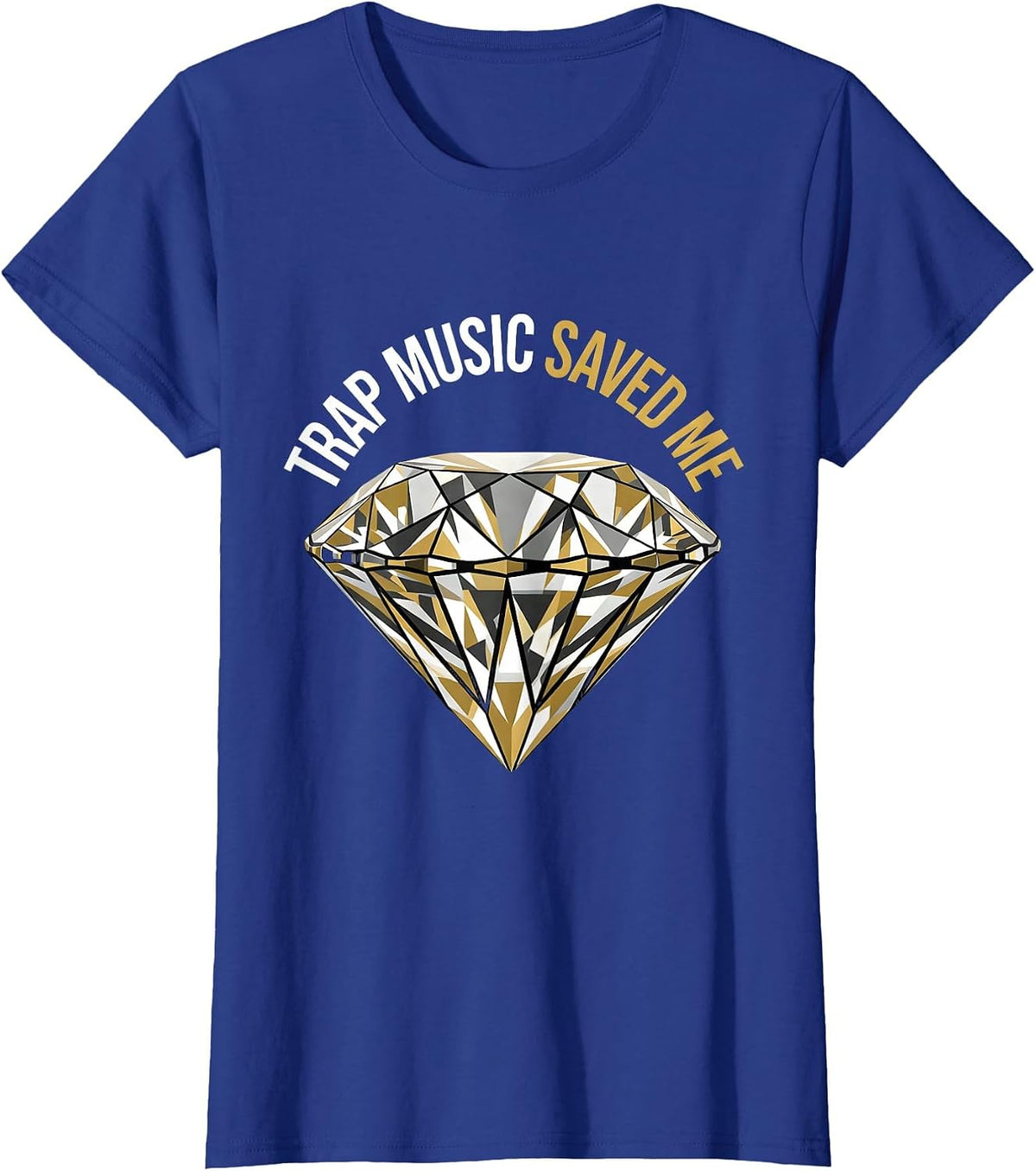 Women's Trap Music Saved Me Hip Hop Graphic Design T-Shirt - Royal Blue