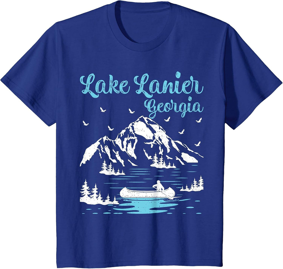 Summer Vacation Retro Georgia Lake Lanier T-Shirt - Royal Blue