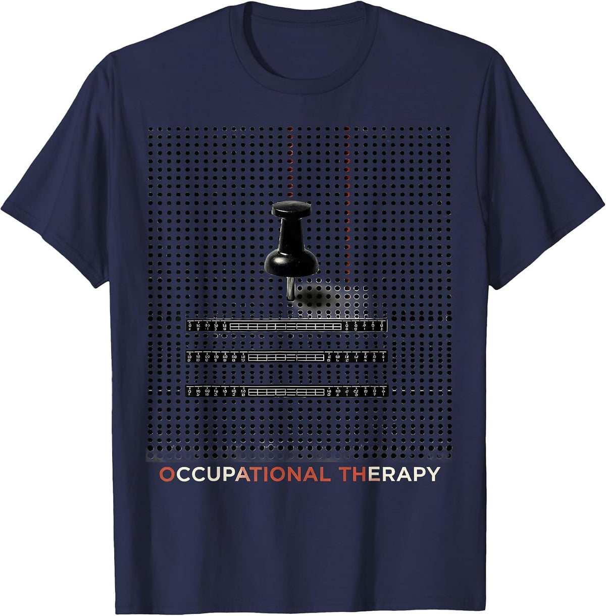 Occupational Therapy Retro Vintage OT Month Celebration T-Shirt - Navy Blue