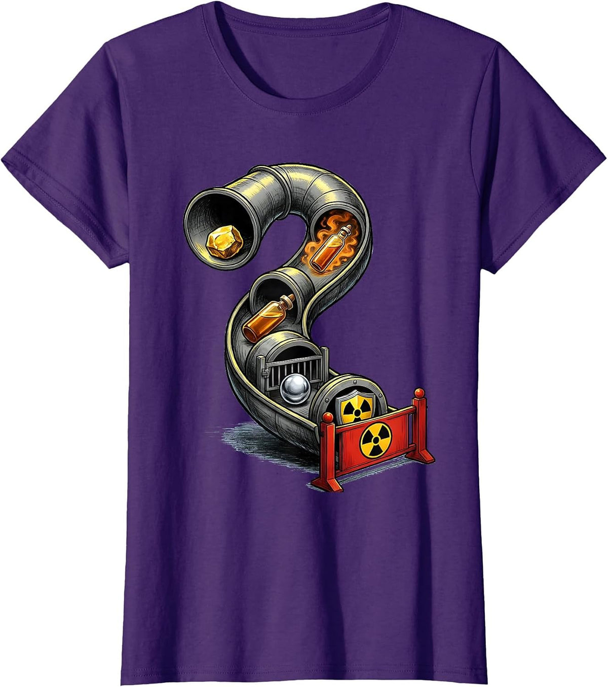 Women's Lab Escape Science Humor Teacher Student Gift T-Shirt - Purple
