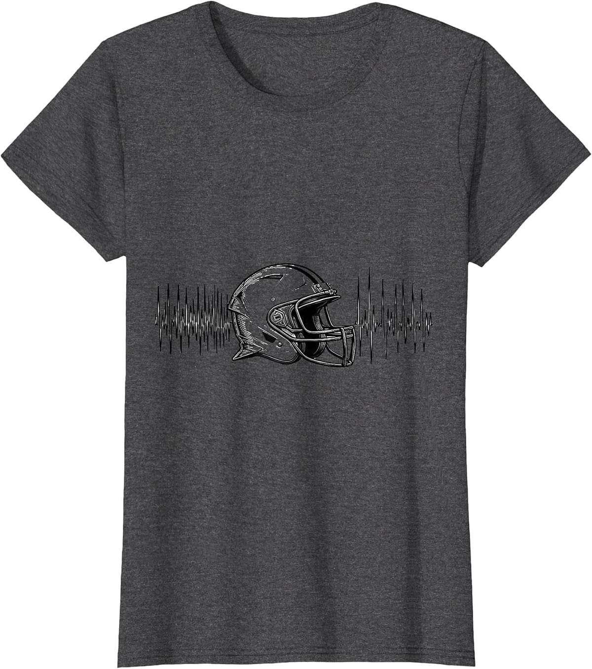 Women's Firefighter Spouse Tick Marks Line Art Tribute T-Shirt - Dark Heather Grey
