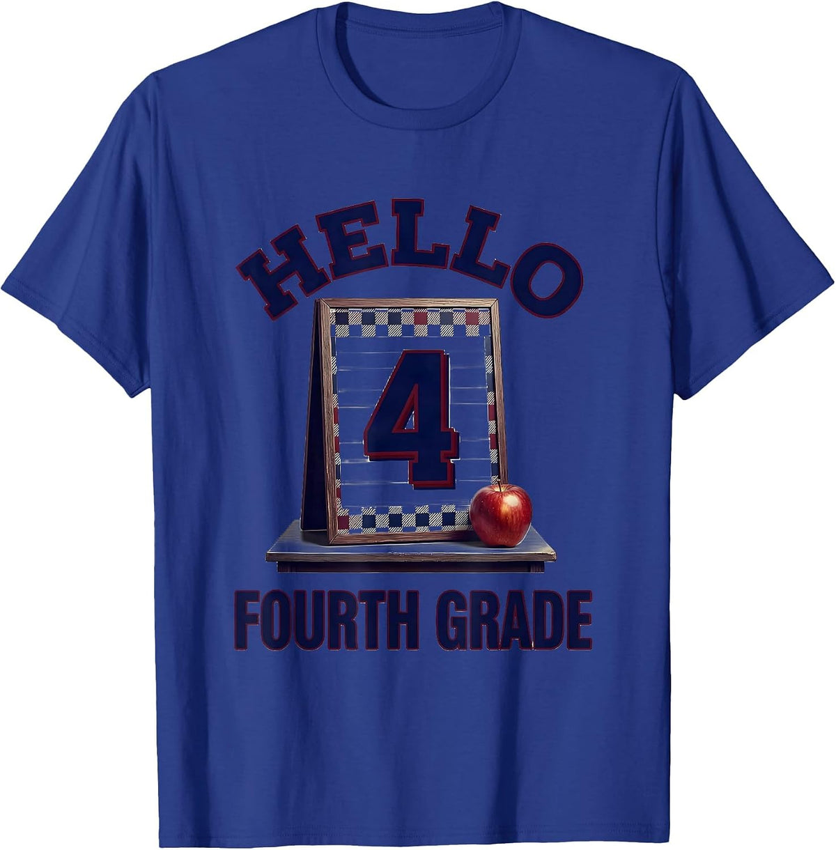 Hello Fourth Grade Cute Elementary Teacher Back To School T-Shirt - Royal Blue
