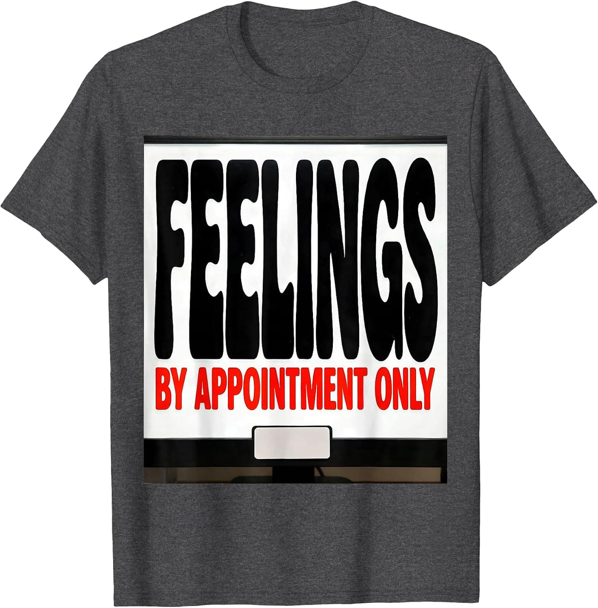 Men's Feelings By Appointment Only Groovy Retro School Counselor T-Shirt - Dark Heather Grey