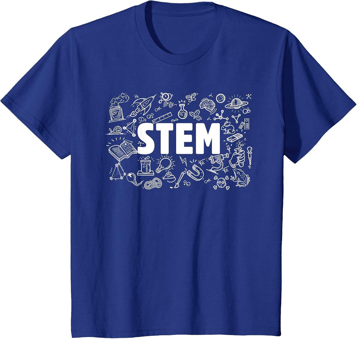 STEM Science Technology Engineering Math Teacher Student T-Shirt - Royal Blue