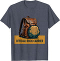 Official Rock Carrier Funny Rock Collector Geologist Humor T-Shirt - Heather Blue