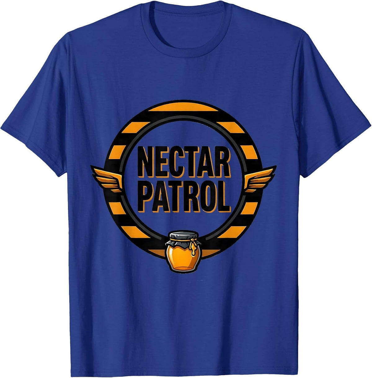 Men's Nectar Patrol Playful Halloween Bee Honey Jar Costume Humor T-Shirt - Royal Blue