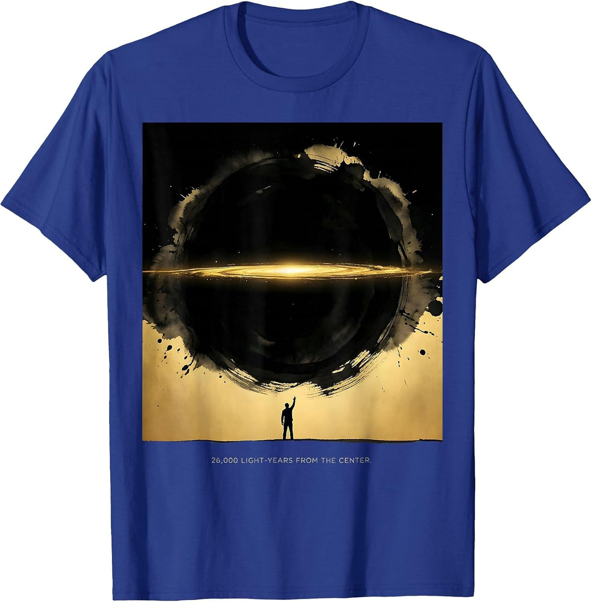 Men's 26,000 Light-Years From The Center Science Physics T-Shirt - Royal Blue