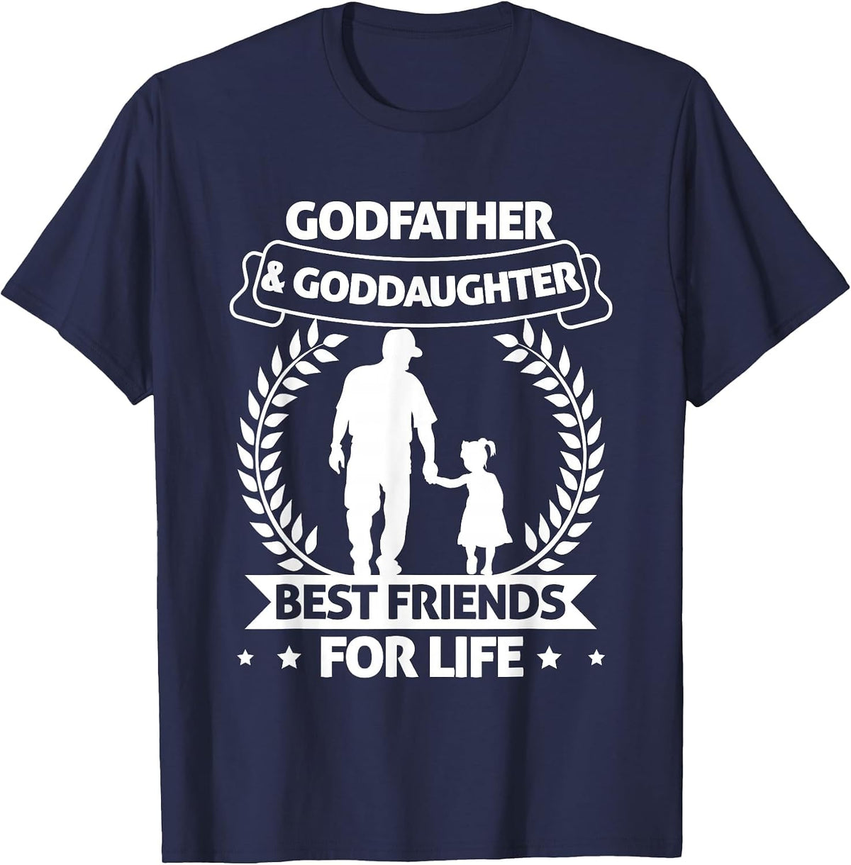 Godfather and Goddaughter Matching Best Friends T-Shirt - Navy Blue