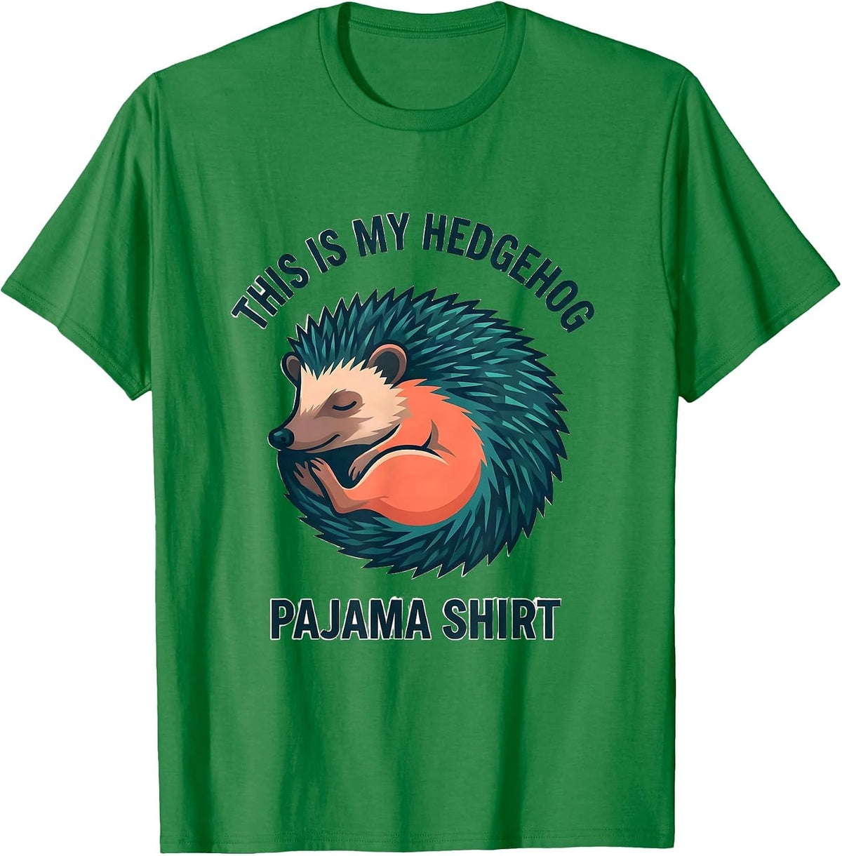 Men's This Is My Hedgehog Pajama Shirt Funny Bedtime Kids Gift T-Shirt - Kelly Green